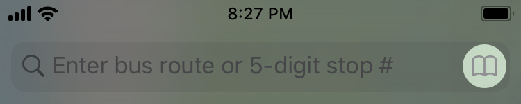 Image showing the bookmarks button on iOS