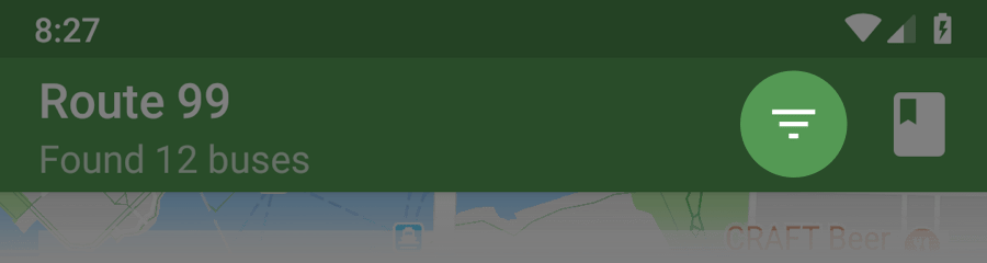 Image showing the Filters button on Android